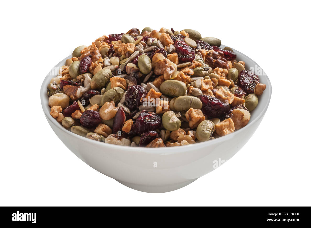 Bowl of Trail Mix Stock Photo