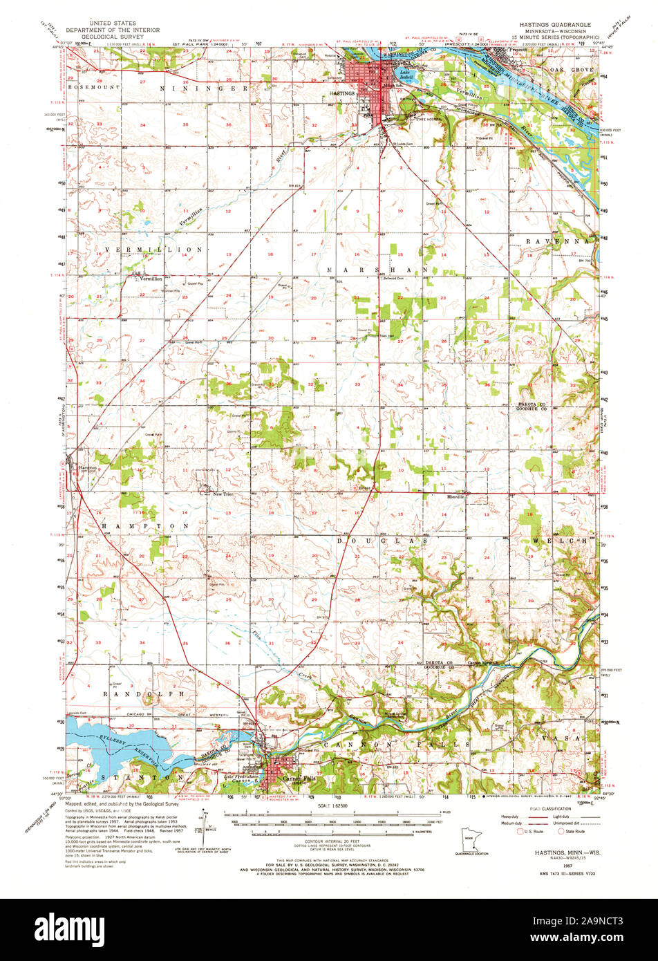 Map of hastings minnesota Cut Out Stock Images & Pictures Alamy