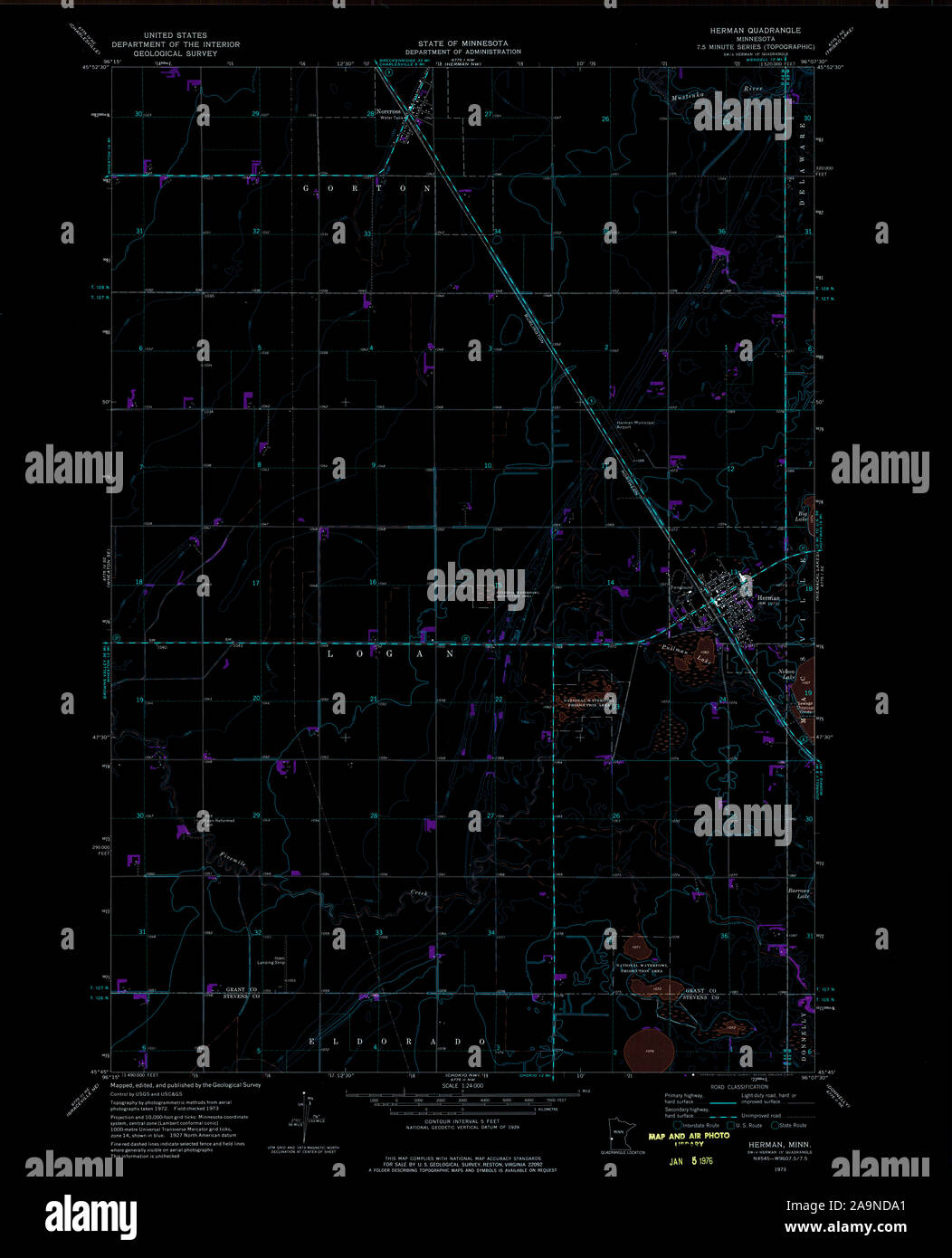 Herman minnesota map hires stock photography and images Alamy