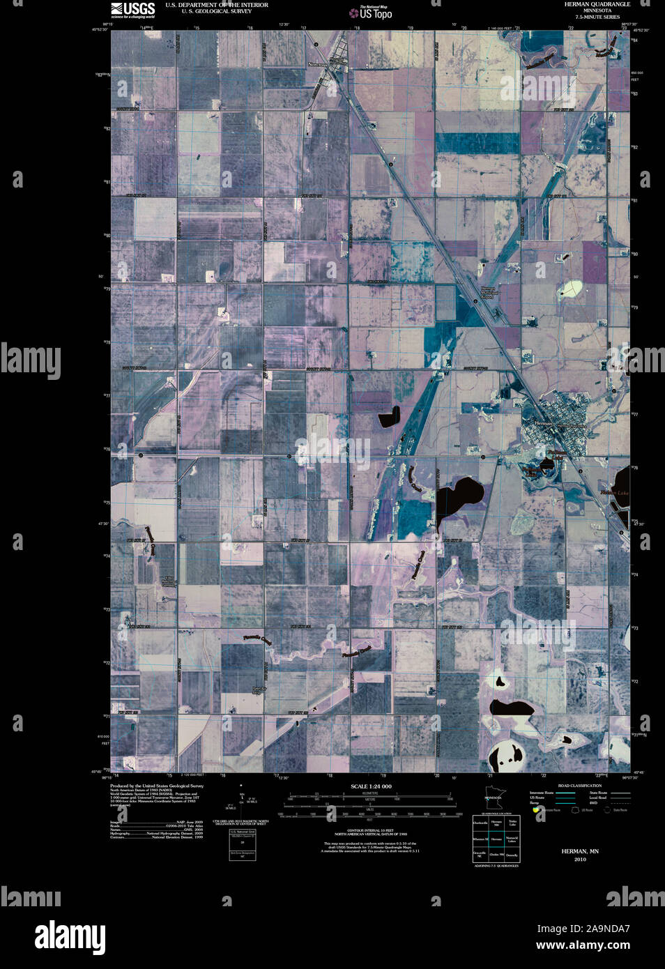 Herman minnesota map hires stock photography and images Alamy