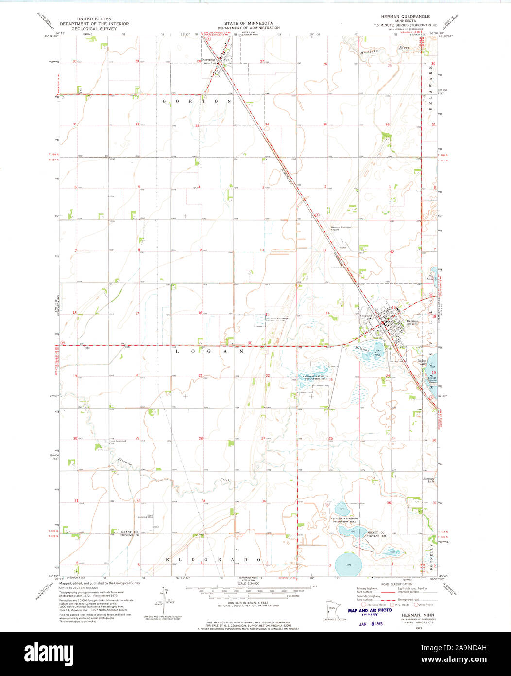 Herman minnesota map hires stock photography and images Alamy