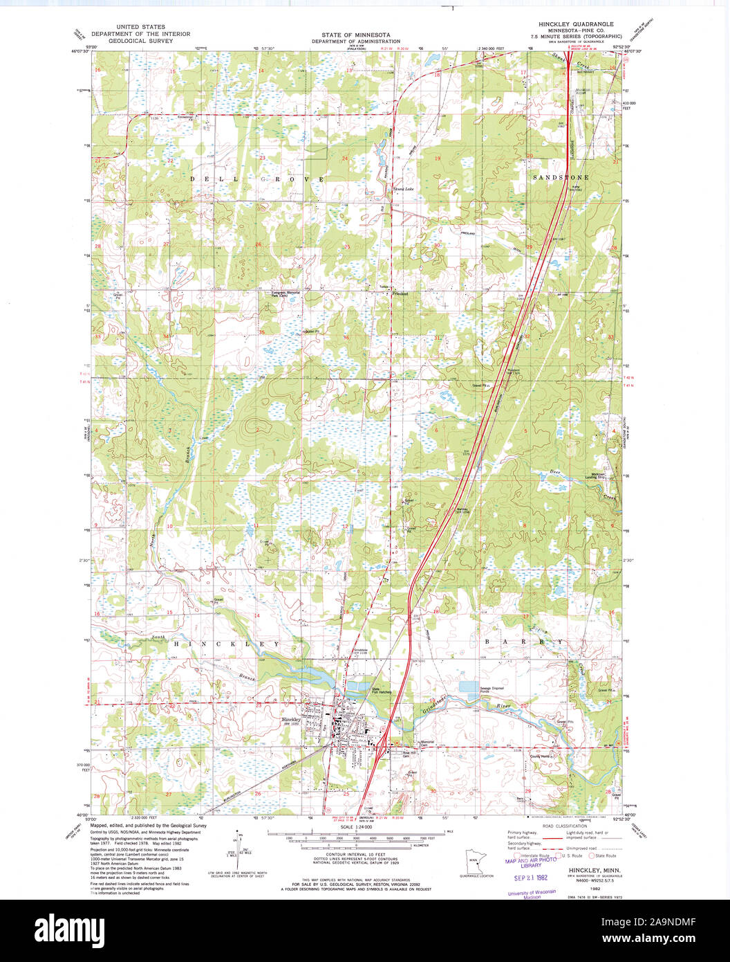 Map of hinckley minnesota hires stock photography and images Alamy