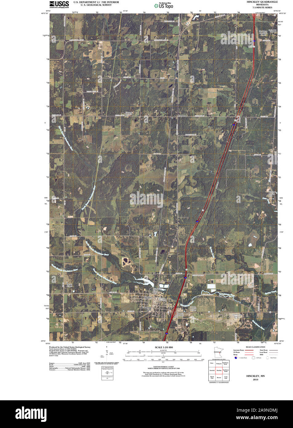 Map of hinckley minnesota Cut Out Stock Images & Pictures Alamy