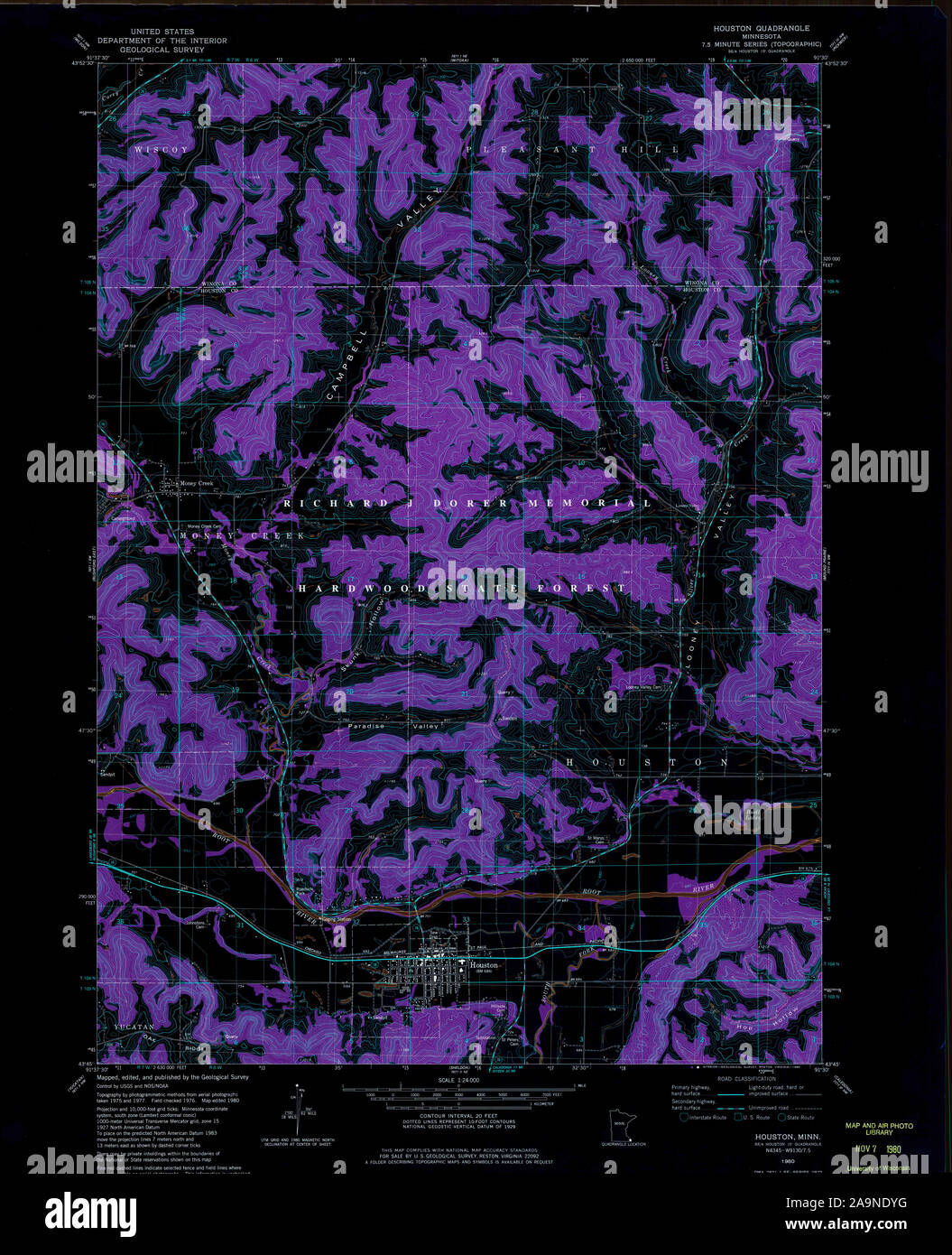 Map of houston minnesota hires stock photography and images Alamy