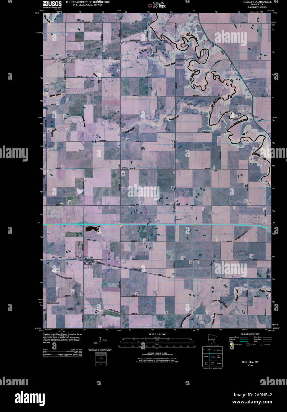 Hunley Map Huntley map hi-res stock photography and images - Alamy