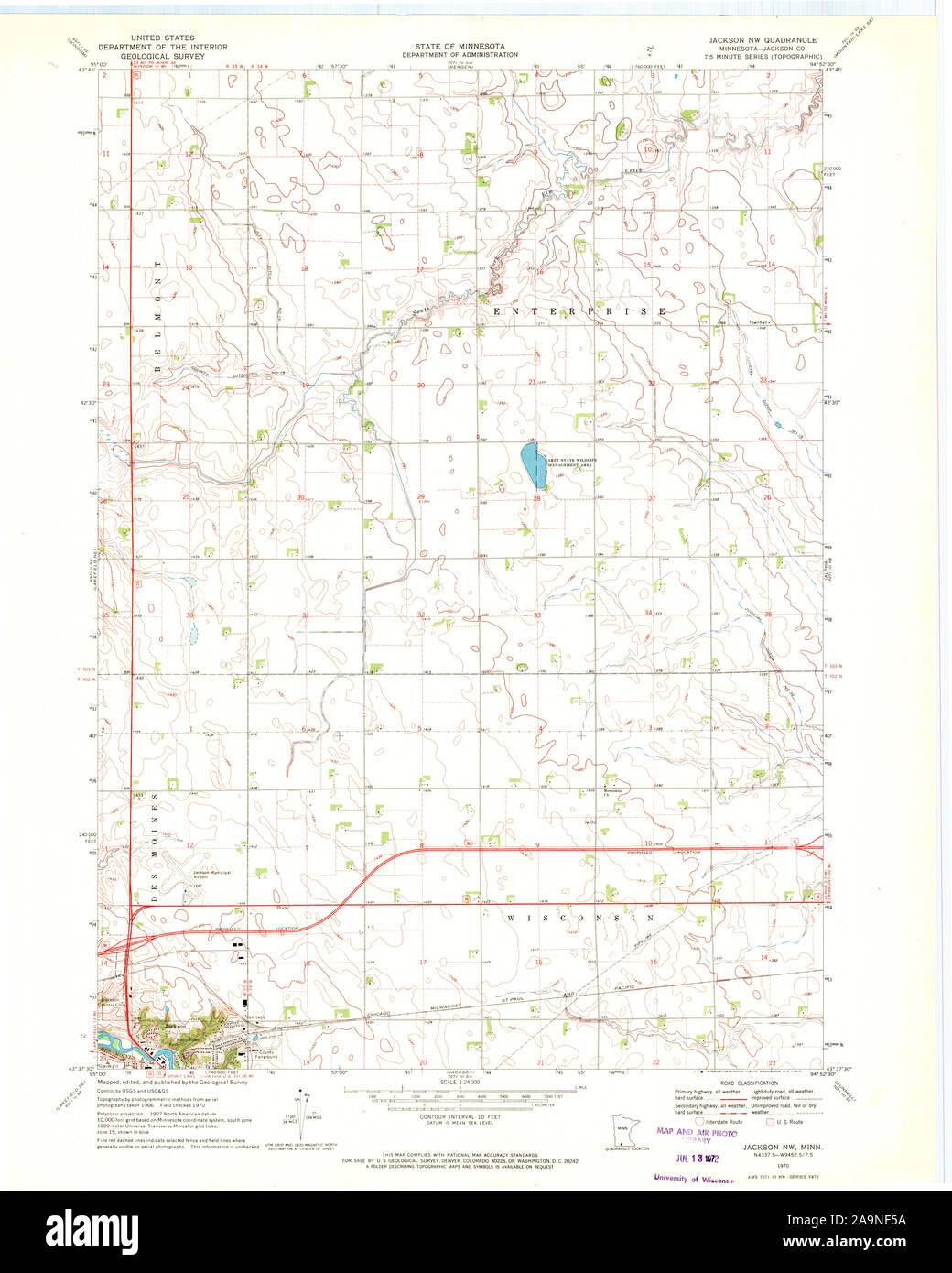 Jackson minnesota map Cut Out Stock Images & Pictures - Alamy