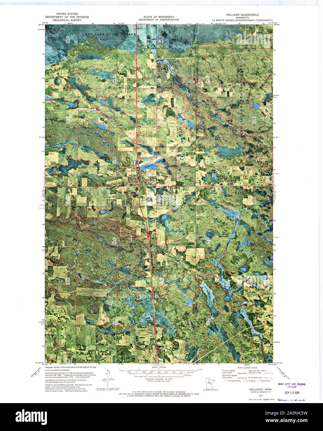 Map of kelliher minnesota hires stock photography and images Alamy