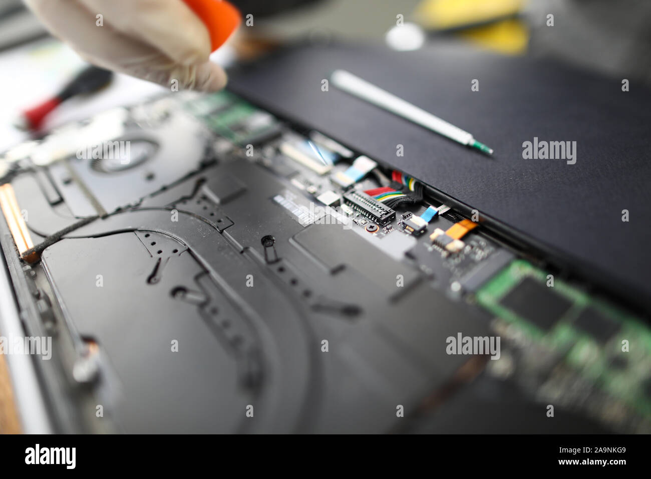 Laptop hardware maintenance and fixing Stock Photo Alamy