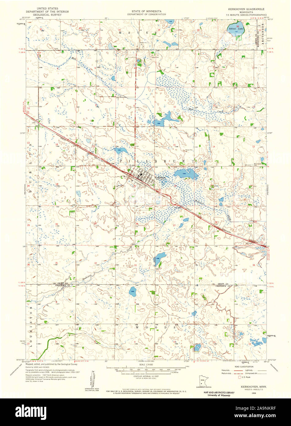 Kerkhoven minnesota map hires stock photography and images Alamy