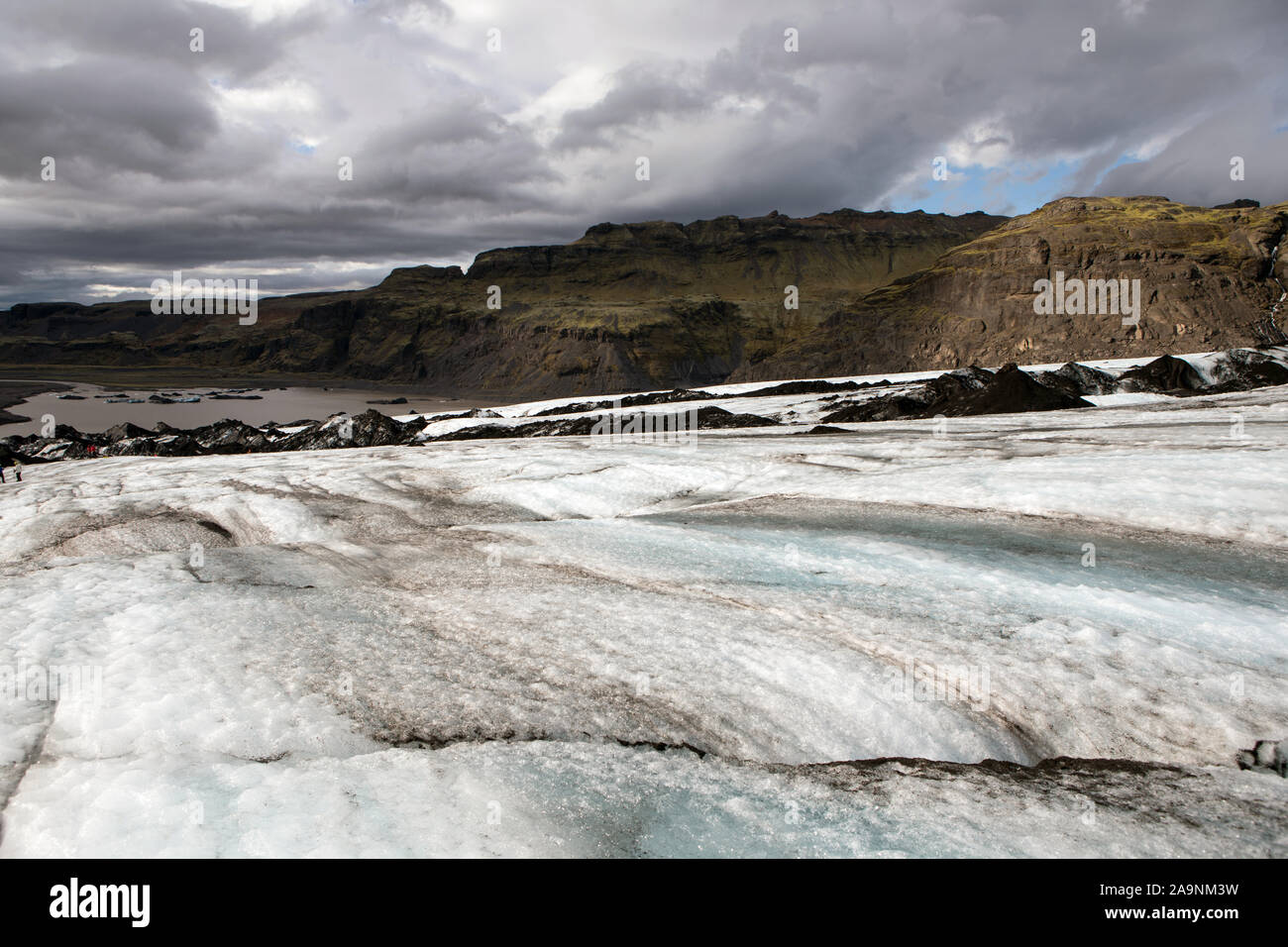 Myrdalsjokull glacier, South Iceland Stock Photo