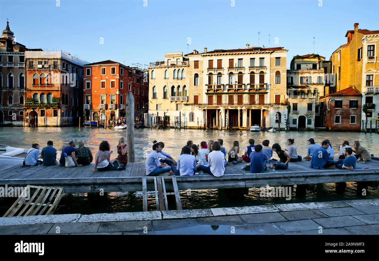 Grand Canal in Venice Italy Stock Photo