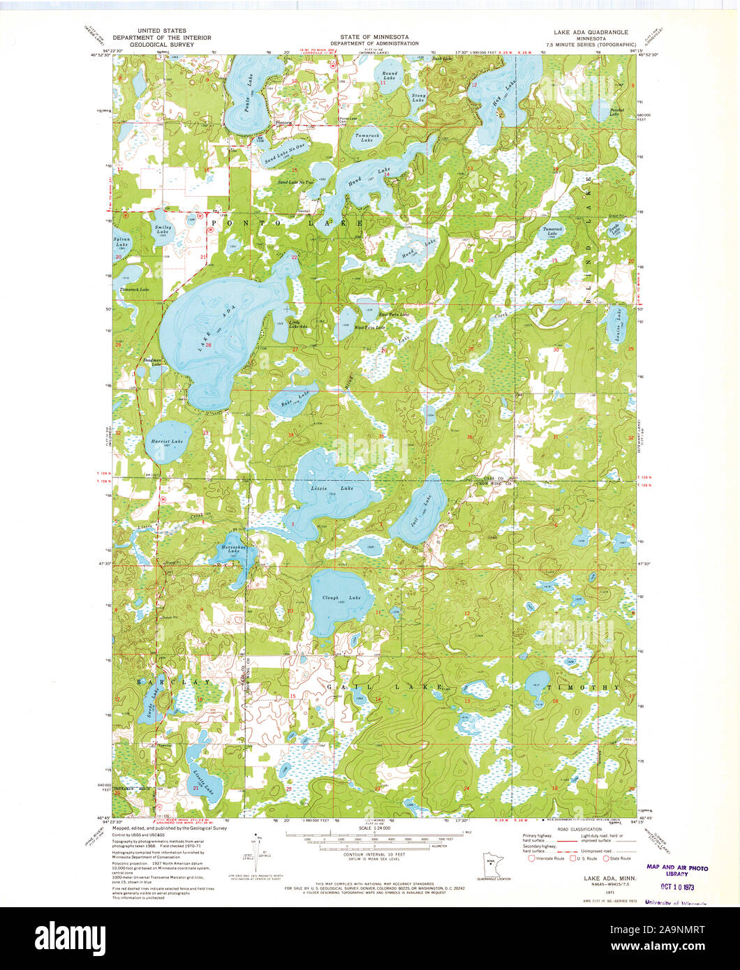 Map of ada minnesota Cut Out Stock Images & Pictures Alamy