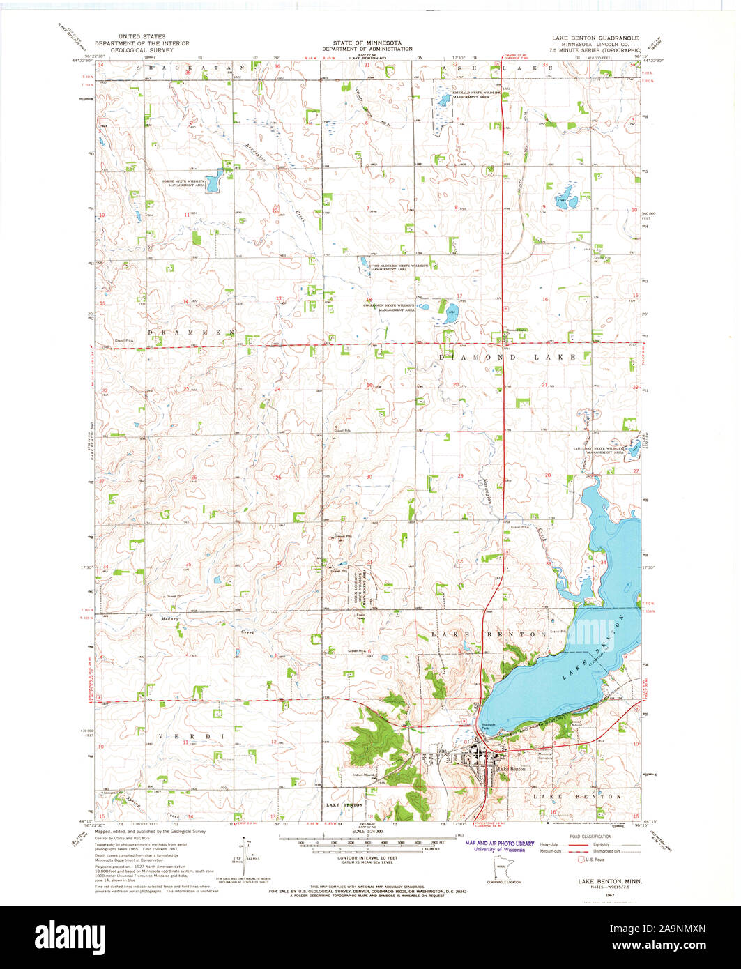 Map of lake benton hires stock photography and images Alamy