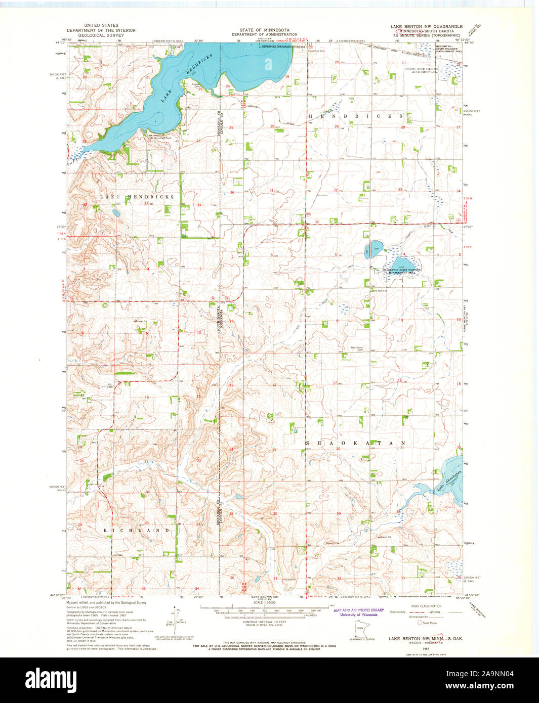 Map of lake benton hires stock photography and images Alamy