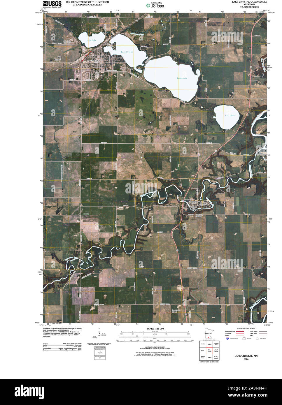 Map of lake crystal Cut Out Stock Images & Pictures Alamy