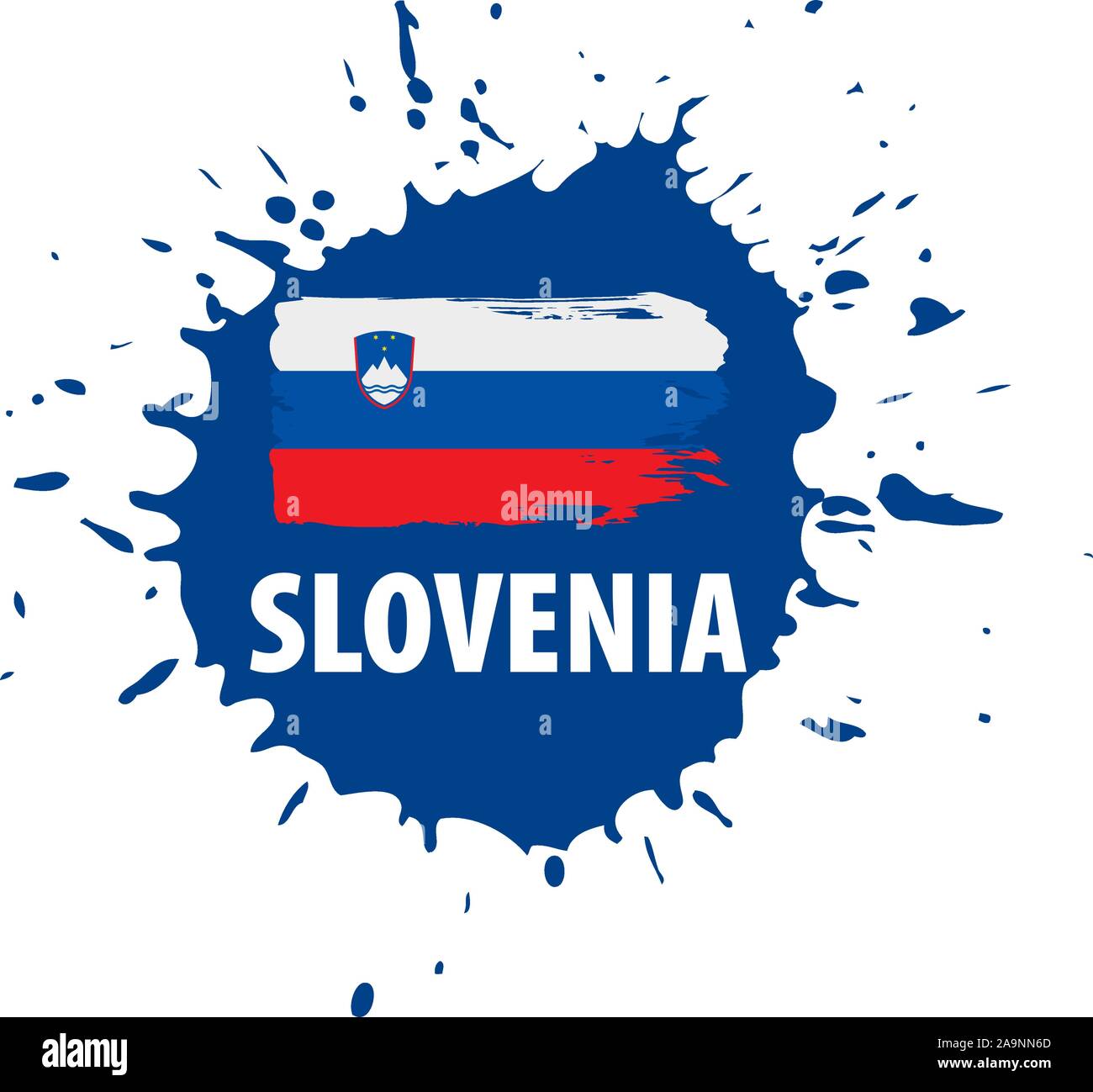 Slovenia flag, vector illustration on a white background Stock Vector ...