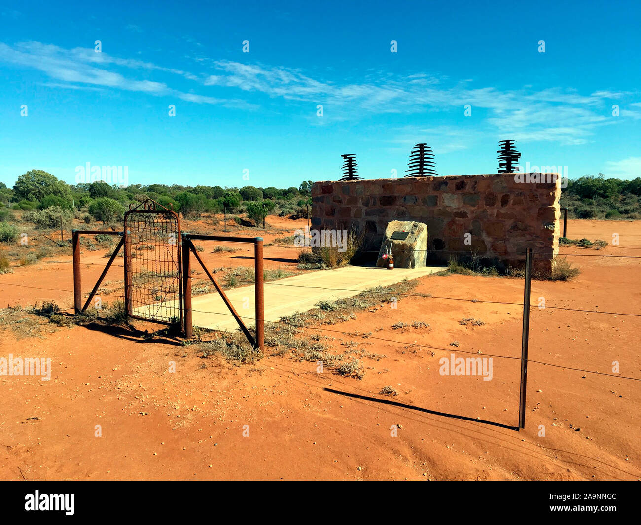 Old mission cemetery in Broken Hill, west NSW, Australia Stock Photo