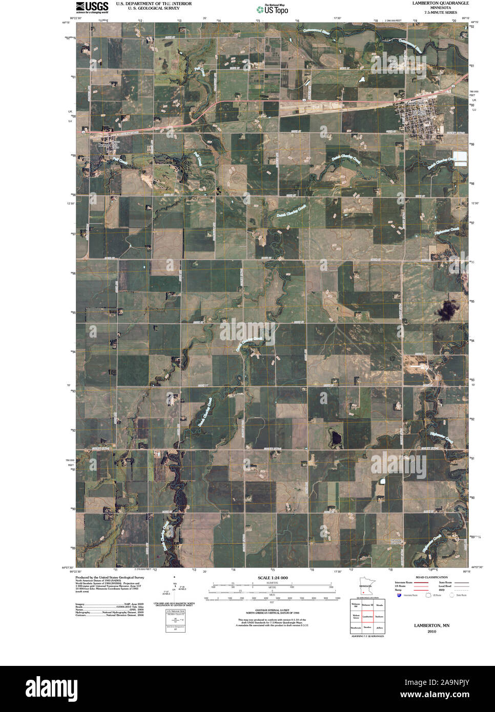 Map of lamberton minnesota hires stock photography and images Alamy