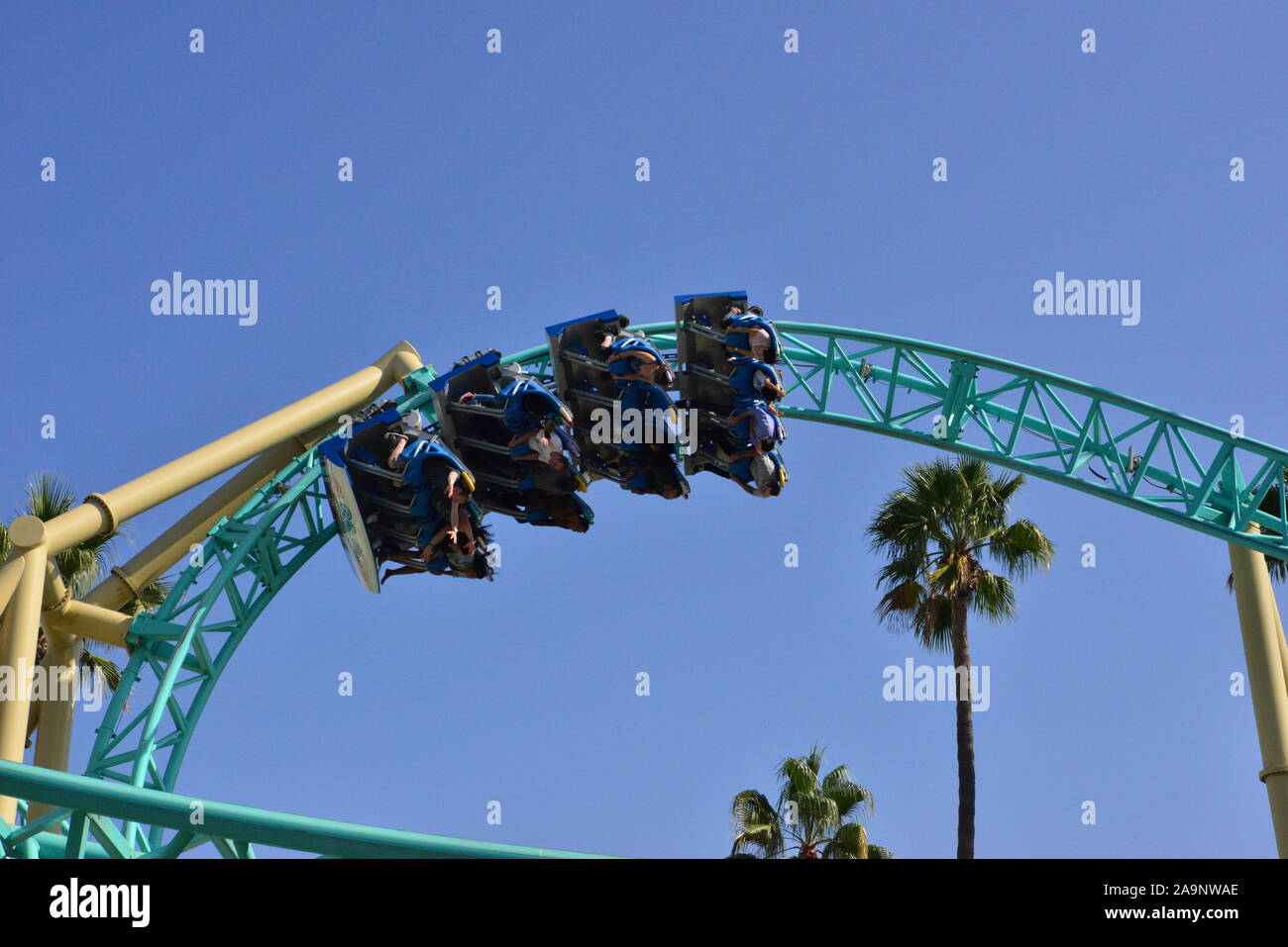 A roller coaster at Knott's Berry Farm in Los Angeles Stock Photo Alamy