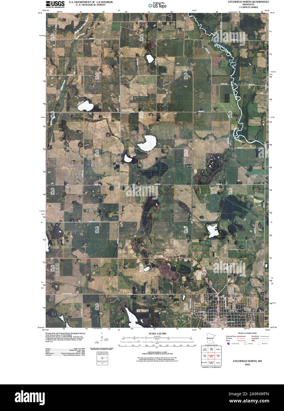 Map of litchfield minnesota hires stock photography and images Alamy