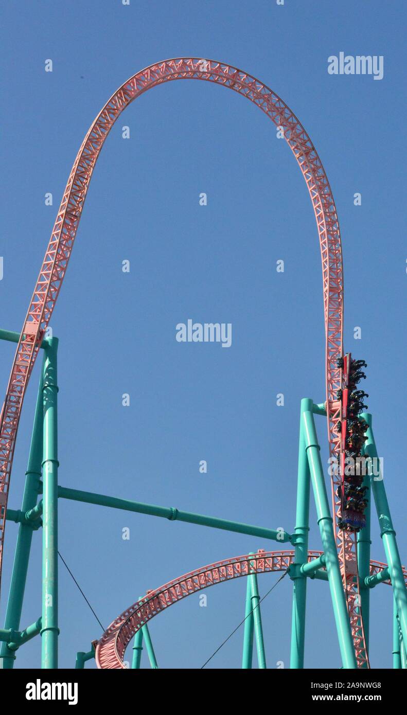 A roller coaster at Knott's Berry Farm in Los Angeles Stock Photo Alamy