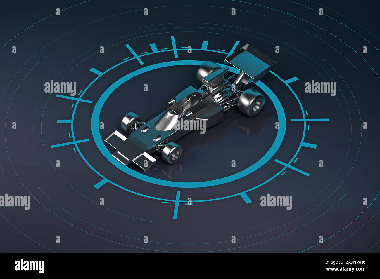 Google Chrome Racing Design chrome racing car on dark plane. 3d rendering Stock Photo - Alamy