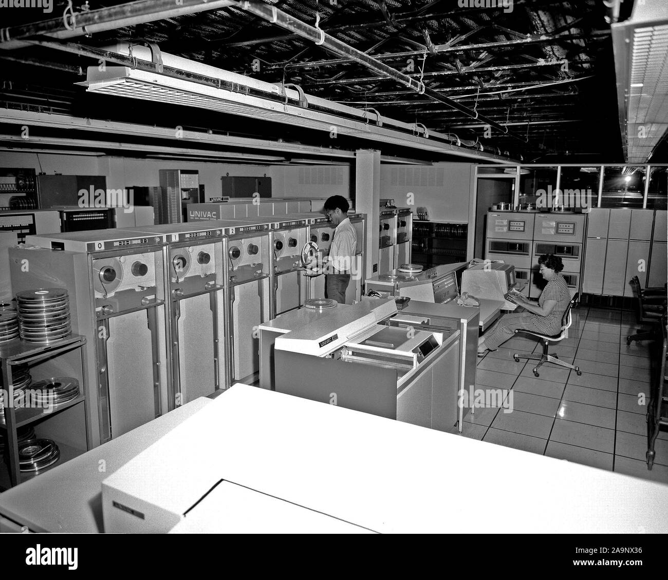 1970s NASA computer room ca. 1974 Stock Photo - Alamy