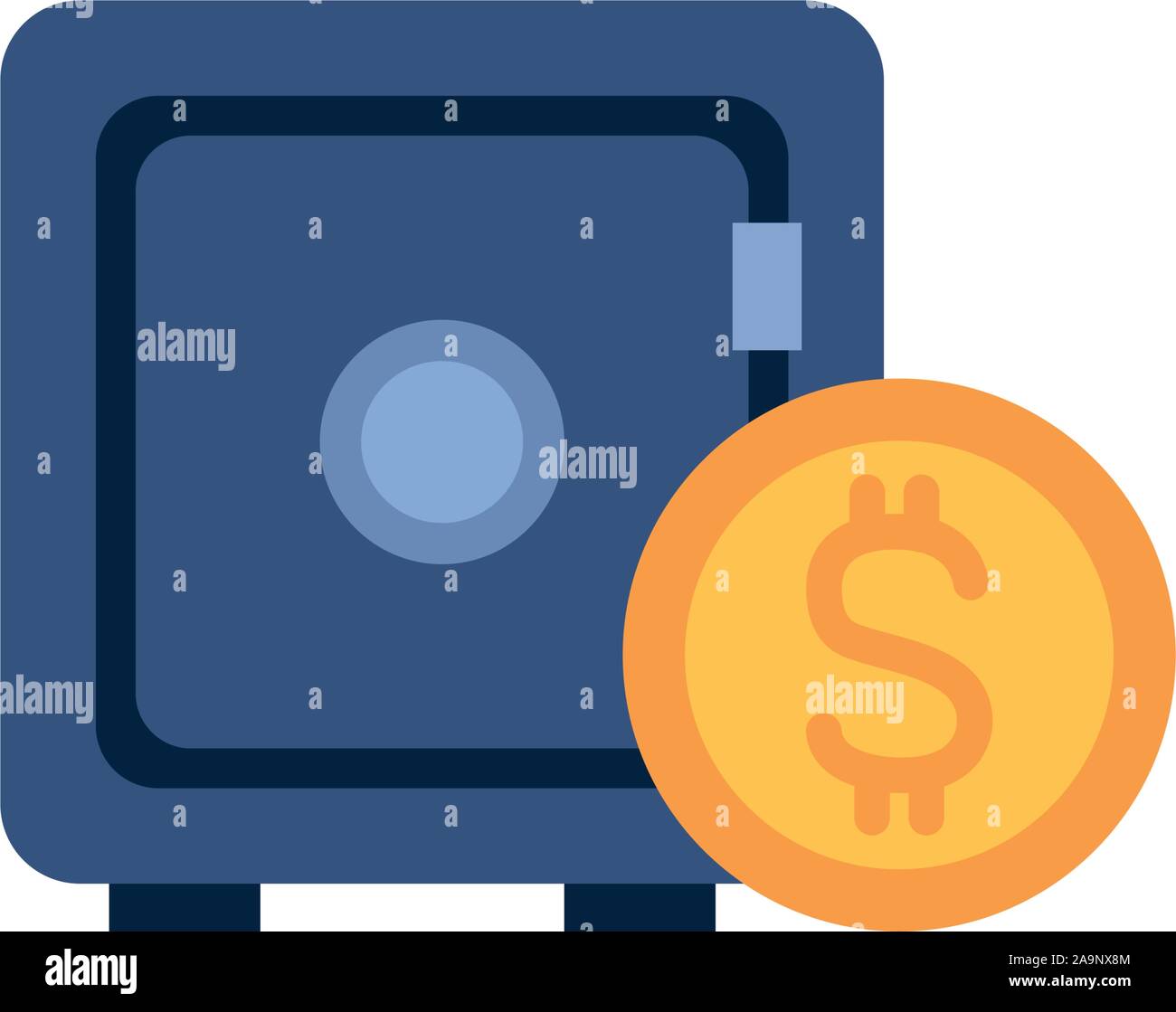safe box security money flat image vector illustration Stock Vector ...