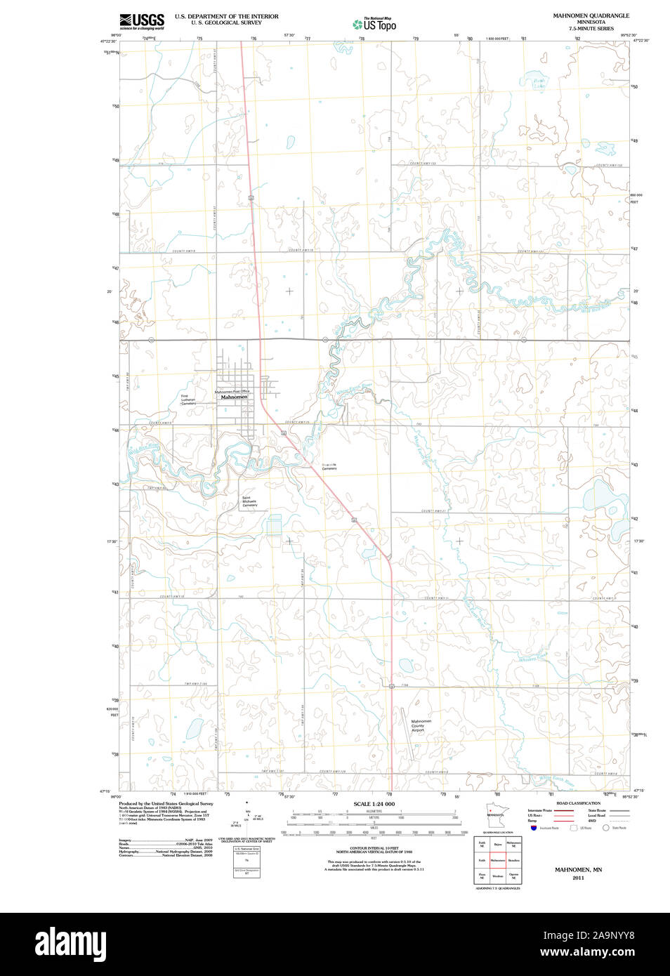 Map of mahnomen hires stock photography and images Alamy