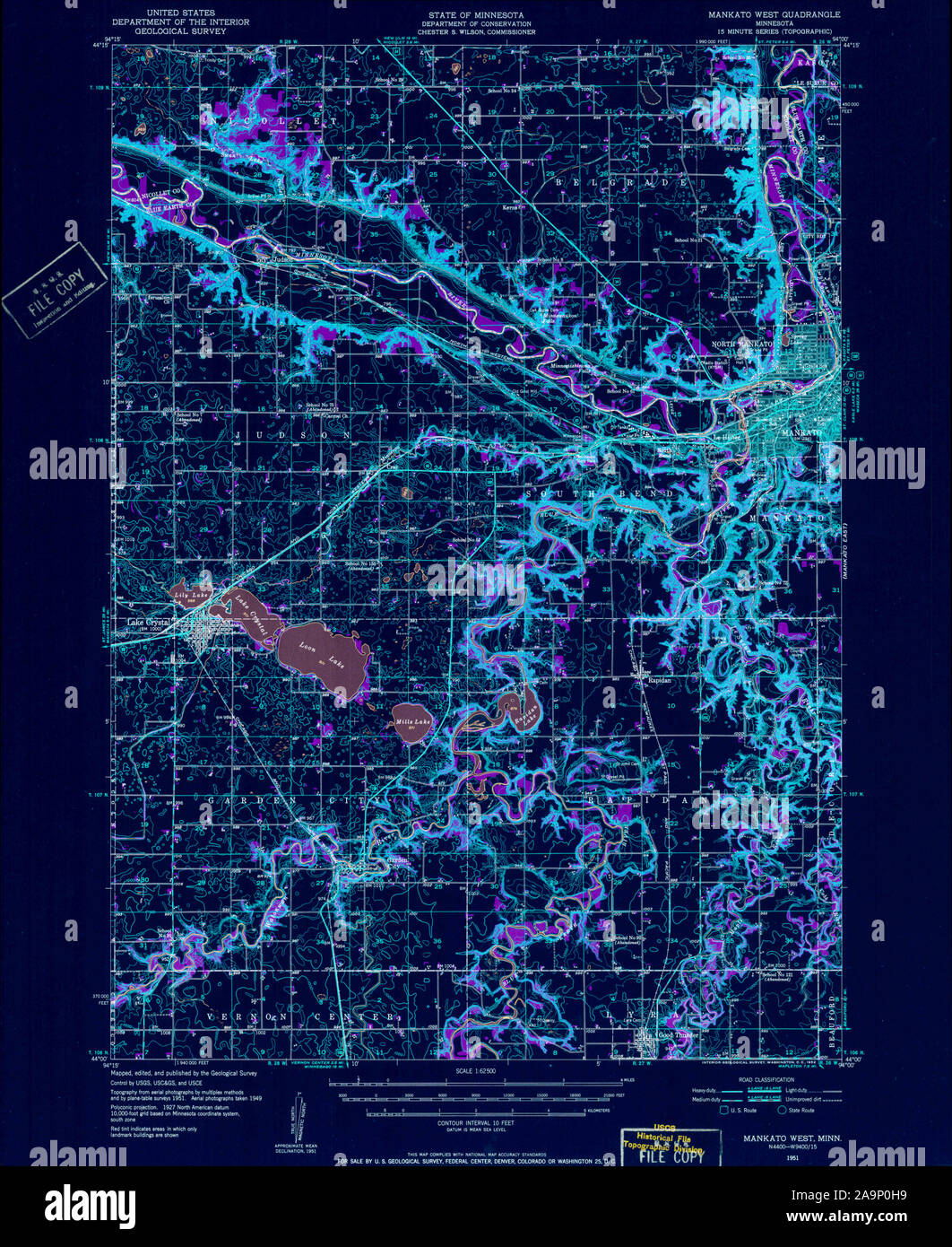 Mankato minnesota map hires stock photography and images Alamy