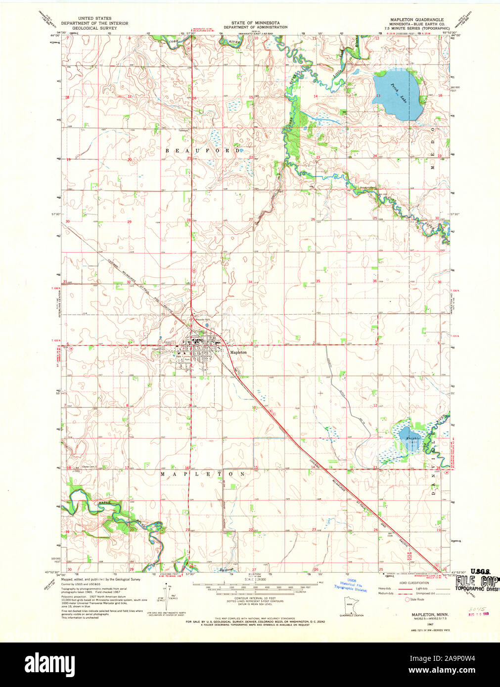 Map of mapleton minnesota hires stock photography and images Alamy