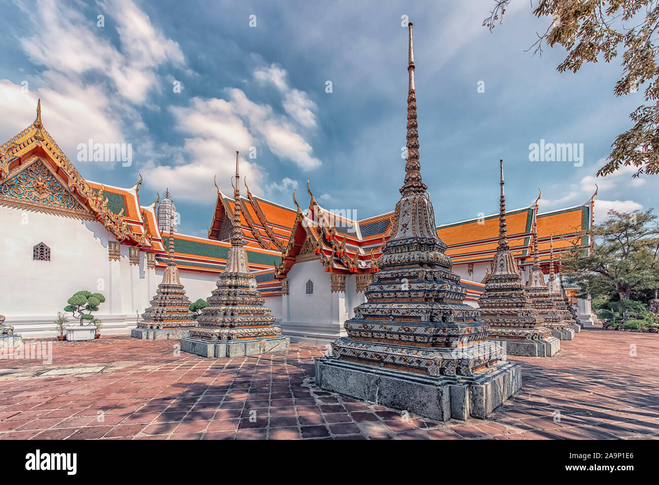 Wat Pho temple in Bangkok, Thailand Stock Photo