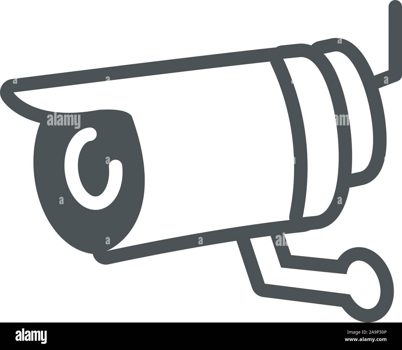 surveillance camera protection safety line vector illustration Stock ...