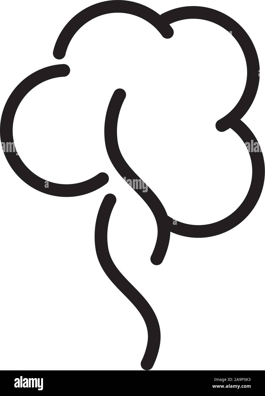 blows steam cloud comic smoke line style illustration Stock Vector ...