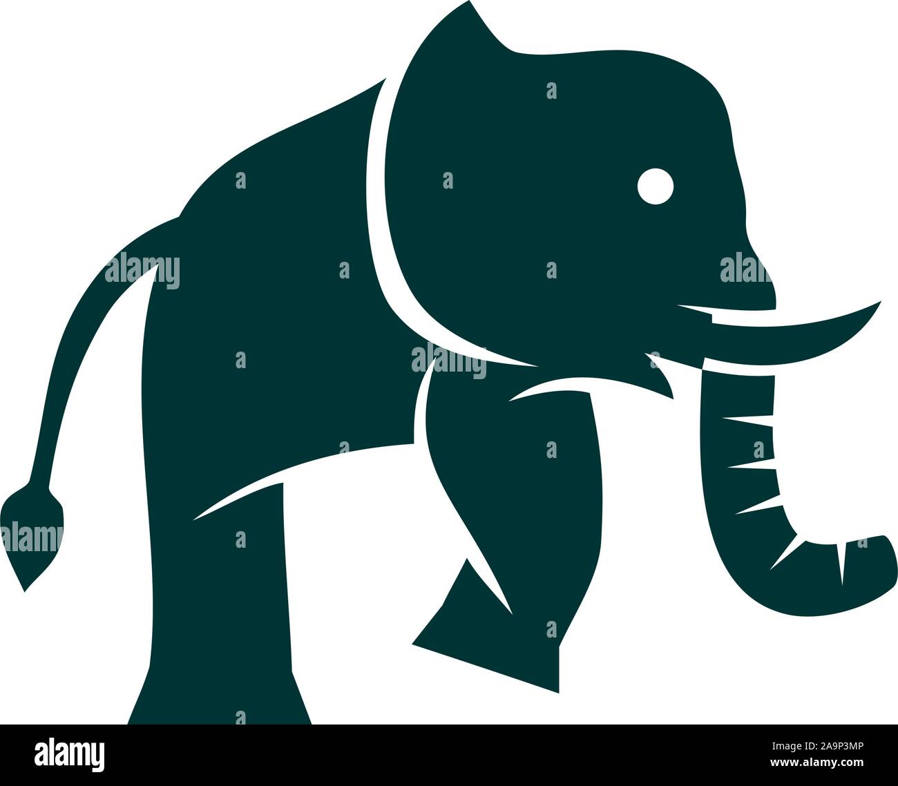 Elephant Logo Design Vector Illustration Template isolated Stock Vector