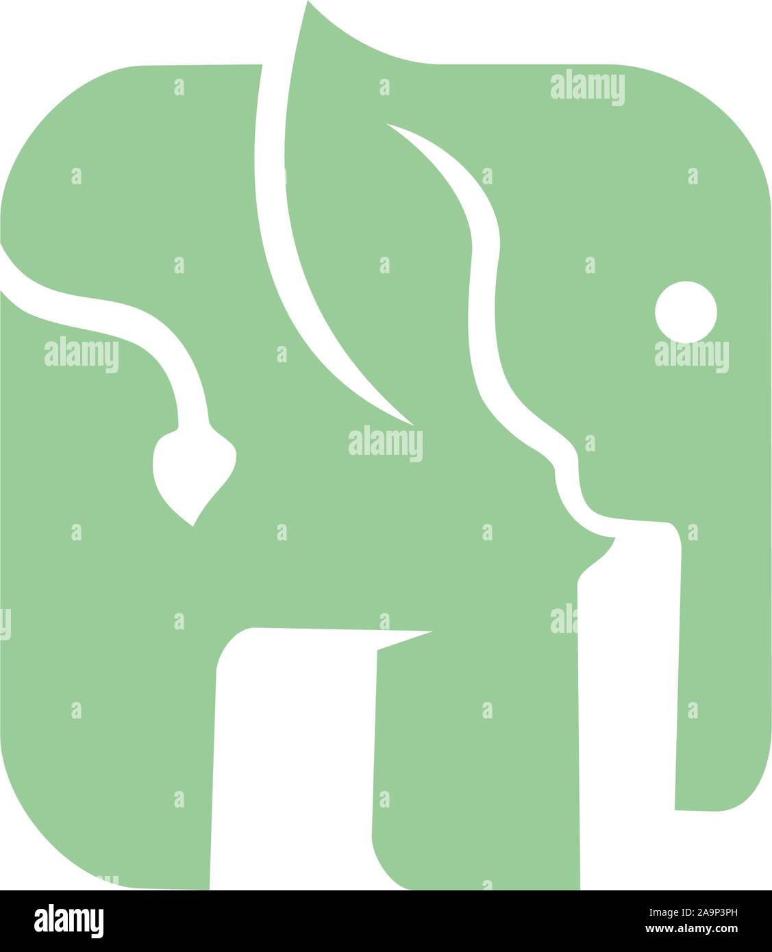 Elephant Logo Design Vector Illustration Template isolated Stock Vector