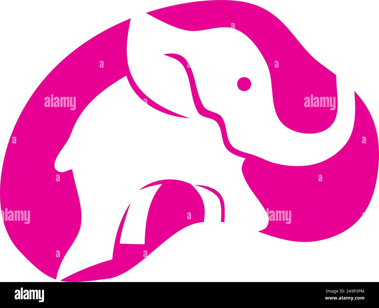 Elephant Logo Design Vector Illustration Template isolated Stock Vector
