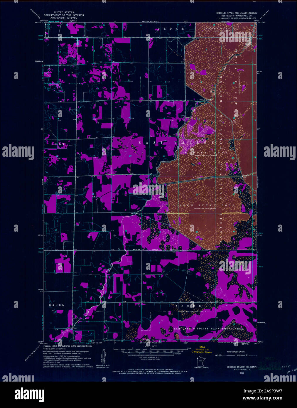 Middle river minnesota map hires stock photography and images Alamy