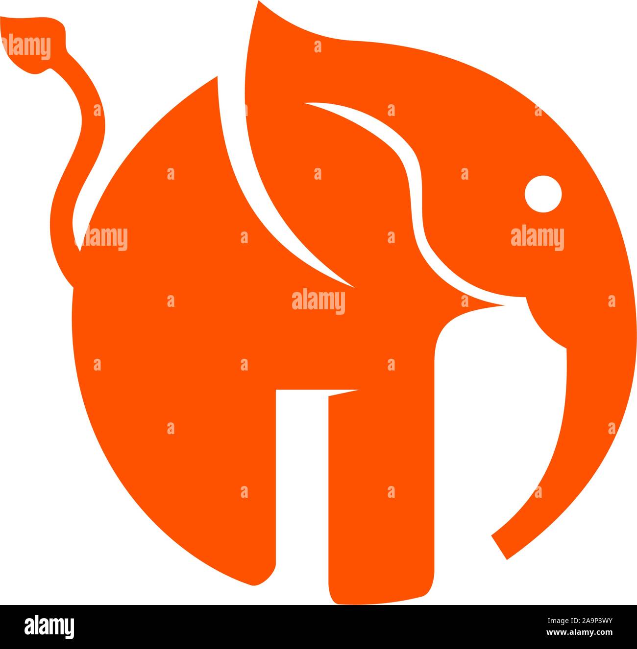 Elephant Logo Design Vector Illustration Template isolated Stock Vector
