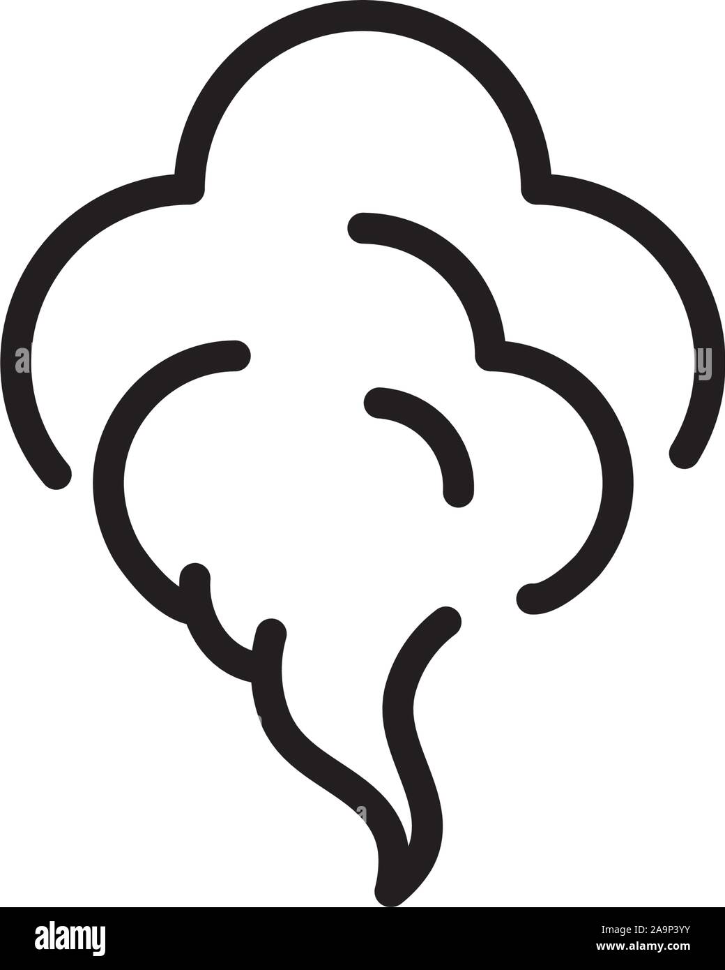 blows steam cloud comic smoke line style illustration Stock Vector ...