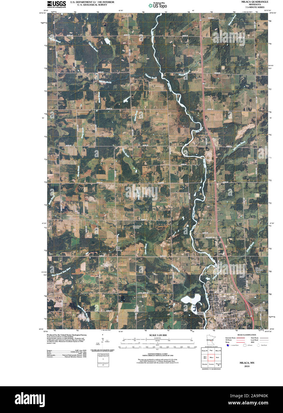 Map of milaca hires stock photography and images Alamy