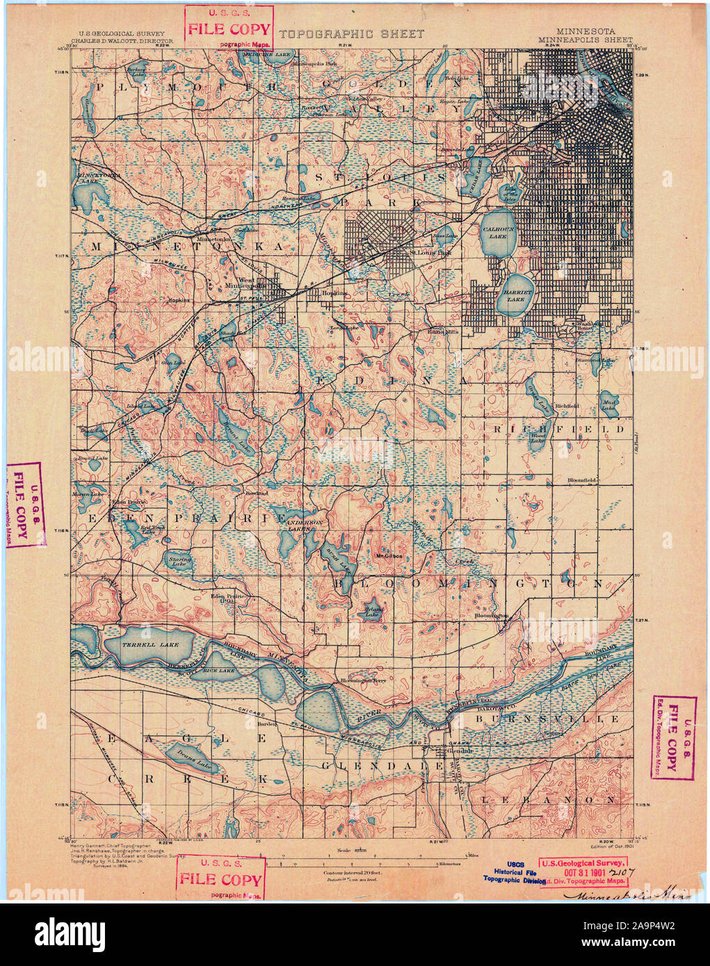 Map of minneapolis hi-res stock photography and images - Alamy