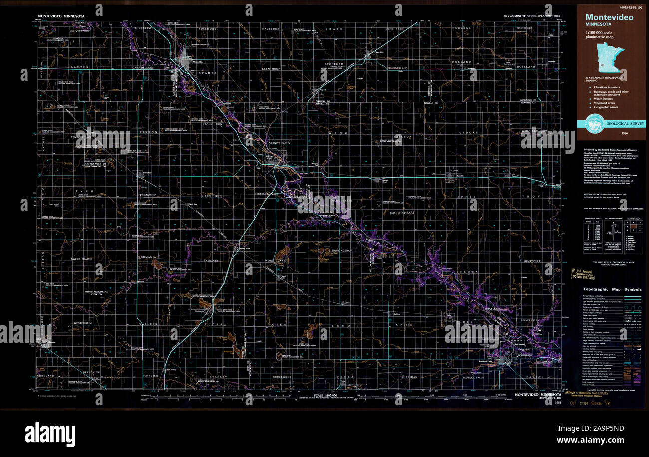 Montevideo minnesota map hires stock photography and images Alamy