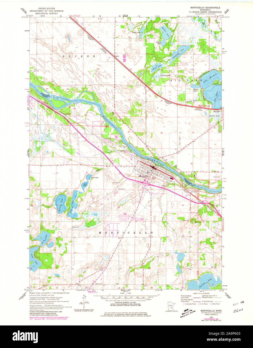 Map of monticello minnesota Cut Out Stock Images & Pictures Alamy