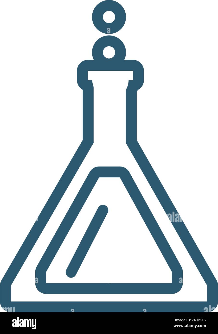 Lab Test Tube Research Line Style Icon Vector Illustration Stock
