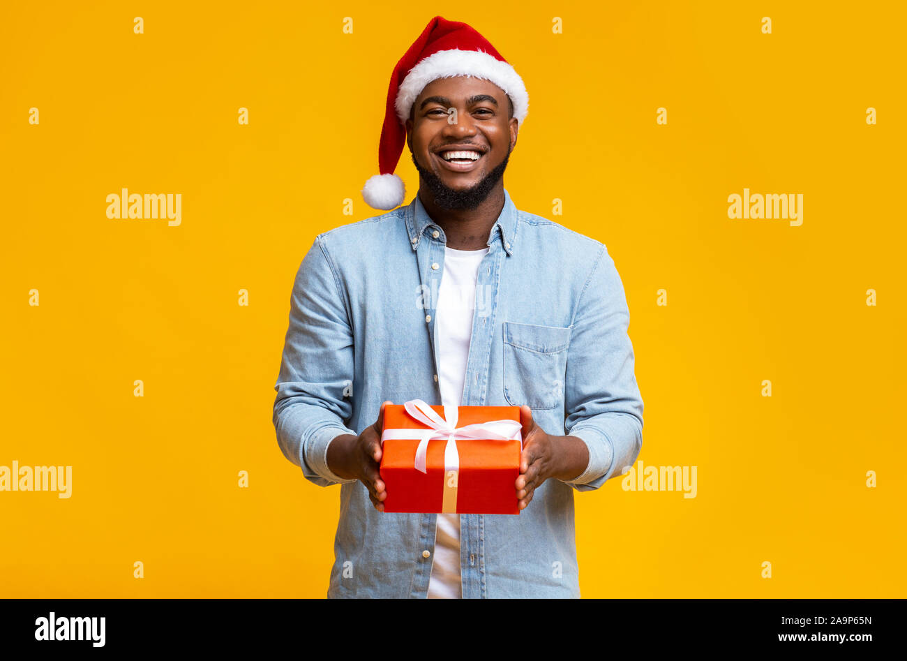 orange and black santa hat