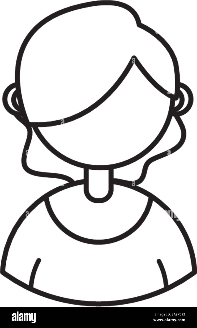 woman female icon , people line style vector illustration Stock Vector ...