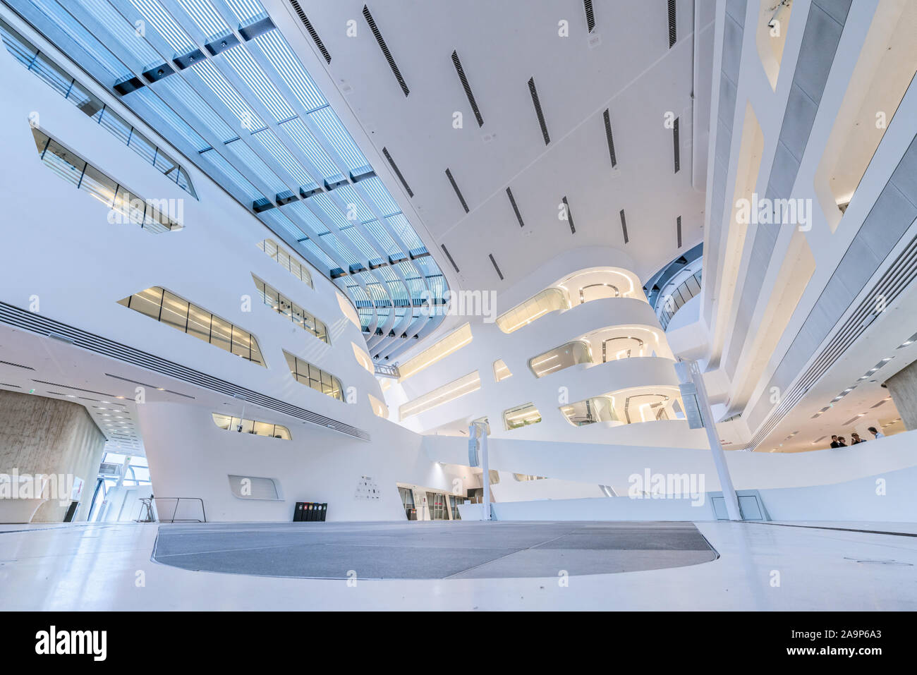 Library and Learning Center of Vienna University of Economics and Business. Vienna, Austria Stock Photo