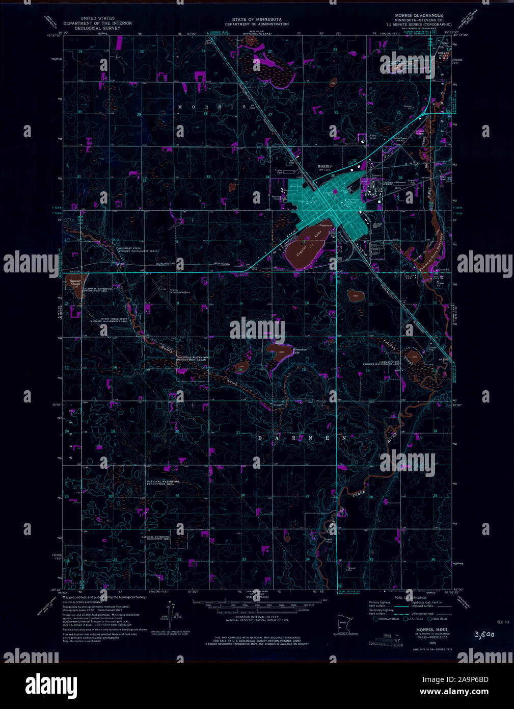 Map of morris minnesota hires stock photography and images Alamy