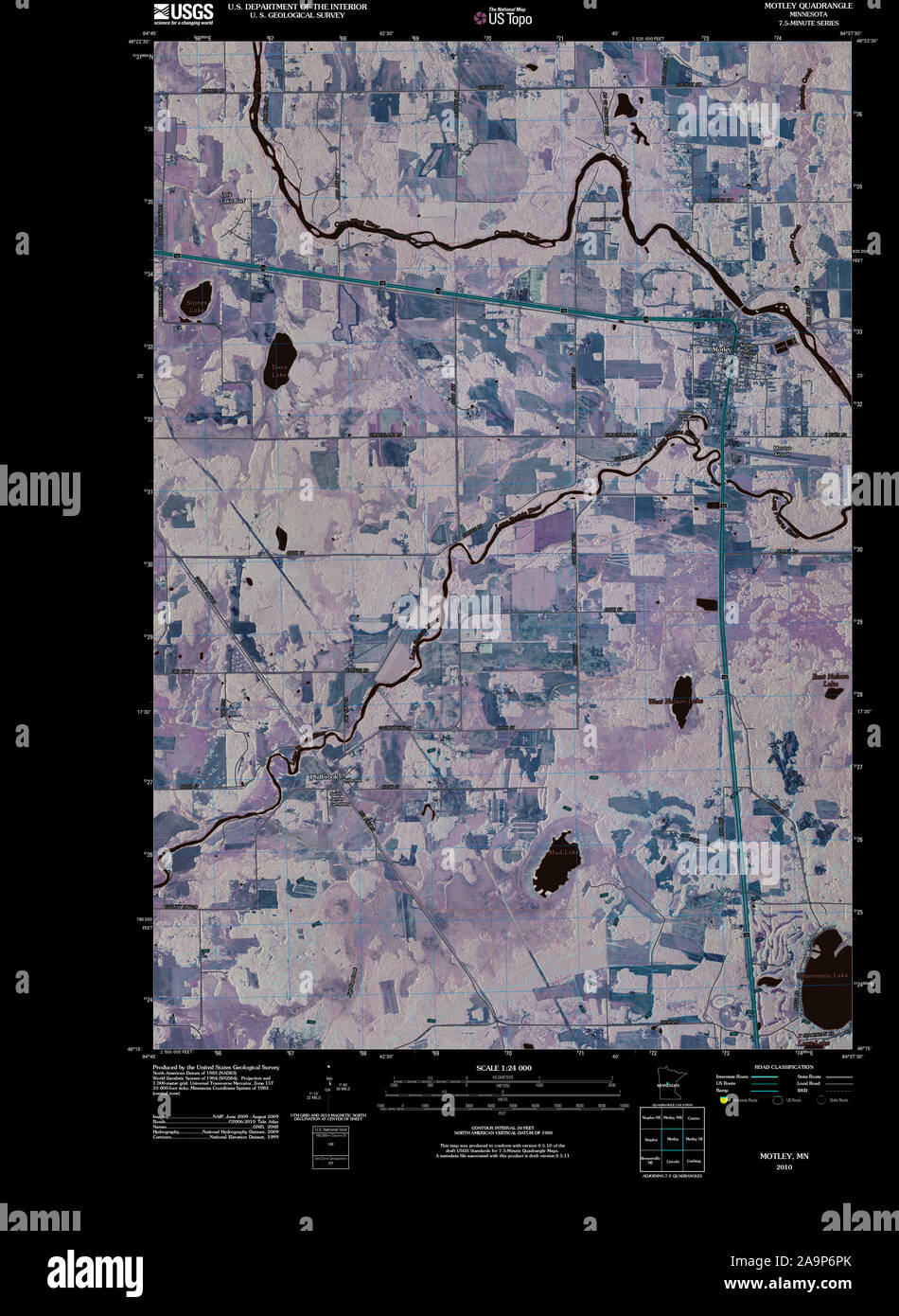 Map of motley minnesota hires stock photography and images Alamy